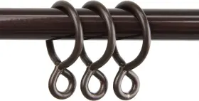 Inc 445032483408 10-pack Metal Eyelet Curtain Rings 1 Inch Cocoa