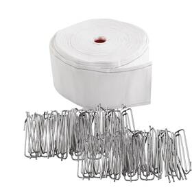 Increway Inc-yf50-115-us8 Curtain Accessory Set 20 Meters/21.87 Yards White Tape Head Inch