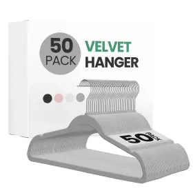 Infinipower 198401021783 50 Pack Velvet Hangers Heavy Duty Clothes For Coat Pant