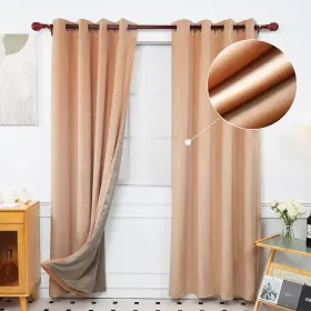 Scurbj07-14t Inlinas 52w X 84l Inch Velvet Blackout Curtain - Luxurious Softness With Ligh