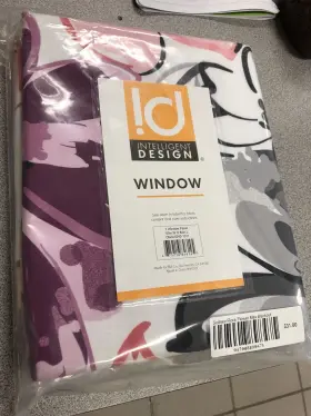 Id40-1011 Intelligent Design Floral Olivia Curtain Window Panel Pink/whiteid40-1011 50x84 Inch
