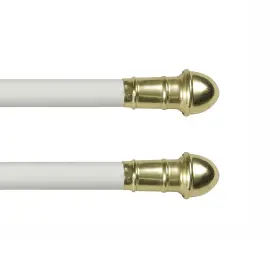 Az386 Interior Living Az386/1pk2 28-48 Inch Adjustable Petite Caf Curtain Rod 2-pack 7/16 Diameter Wh
