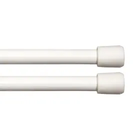 1pk2rem Interior Living Az631/1pk2rem 28-48 Inch Adjustable Spring Tension Rod 2-pack 7/16 Diameter White