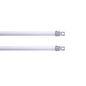 Interior Living Az643/1pk2rem 21-38 Inch Adjustable Petite Swivel Sash Rod White