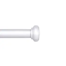 Az71839us Interior Living 28-48 Inch Adjustable Cap End Curtain Rod 1 Diameter Satin Nickel