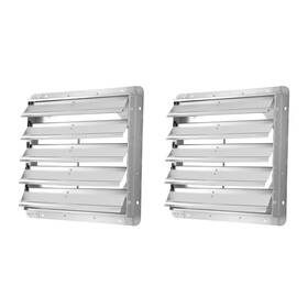 Ipower 198401025637 20-inch Square Aluminum Automatic Gravity Shutter 20 Inch Silver