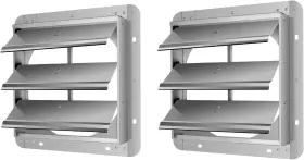 Hidamp18 Ipower 18-inch Square Aluminum Automatic Gravity Shutter 18 Inch Silver