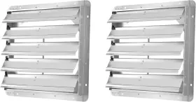Hidamp20 Ipower 20-inch Square Aluminum Automatic Gravity Shutter 20 Inch Silver