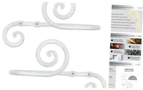 8400-w Iron-craft Decorative Metal Curtain Tiebacks - Farmhouse Wrought Holdbacks