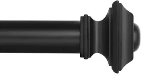 210-151bla-28-48 Ivilon Drapery Treatment Window Curtain Rod - Square 28 To 48 Inch Black