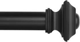 211-151bla-48-86 Ivilon Drapery Treatment Window Curtain Rod - Square 48 To 86 Inch Black