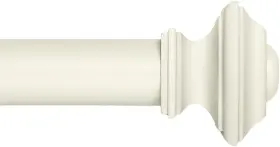 220-151ivo-28-48 Ivilon Drapery Window Curtain Rod Set - Square Design 1 28 To 48 Inch Ivory