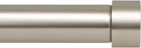 300-161satnic-28-48 Ivilon Drapery Window Curtain Rod - End Cap Style 28 To 48 Inch Satin Nickel