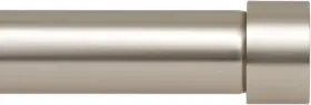 301-161satnic-48-86 Ivilon Drapery Window Curtain Rod - End Cap Style 48 To 86 Inch Satin Nickel