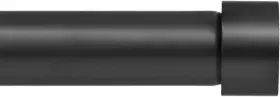 312-161bla-72-144 Ivilon Drapery Window Curtain Rod - End Cap Style Design 72 To 144 Inch Black