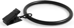 R001-009bla-2 Ivilon Curtain Rings - Set Of 14 Decorative Drapery Clip With Strong Clips 2 Inch Di