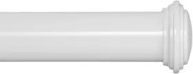 Sp1510-c Ivilon Window Curtain Rod Decorative End Cap 16 Inch To 28 White