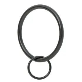 Sr612-14 Ivilon Drapery Eyelet Curtain Rings - 2 Inch Ring Loop For Hook Pins Set Of 14 Black