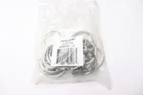 Sr901-14 Ivilon 14-pk Drapery Clip Rings For Curtain Panels Satin Nickel 1.7 Inch