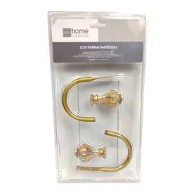 19963-8 J. C. Penney Jc Home Collection Aurelia Satin Gold Scarf Holders Curtain Holdbacks