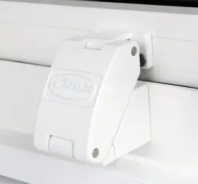 Jackloc 055120780900 Robust Folding Window Restrictor - White