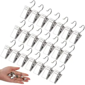 B343-2088-2089 Janyun 30 Pack Mini Heavy-duty Hook Clip Set Curtain Clips For Photos Home De