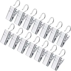 On343 Janyun 120 Pack Heavy-duty Hook Clip Set Metal Curtain Clips For Photos Home P