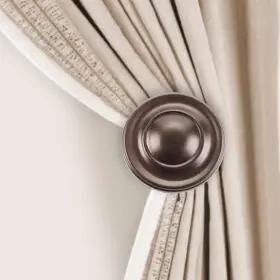 1949653-k125 Jayanita Exports Pvt Ltd Deco Window Holdback/curtain Tieback Set Of 2 Spin Medallion Brown Oil Rubbed