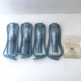 93677 Jcp Home Collection 4x Drapery Tie Back Rope Tassels Wedgwood Blue Decorative 20 Inch Nos
