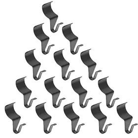 Jersvimc0730-0093 Jersvimc 24 Pack No-hole Needed Vinyl Siding Hooks Black Metal Clips Sta