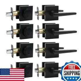 B0cl23mtwb Jesstti Deadbolt Lock And Door Knob Set Exterior Square