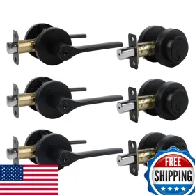 B0cl2511yh Jesstti Exterior Door Lock Set Deadbolt Locks For Front Round