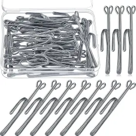 Jetec 445042554518 70 Pieces Slip On Drapery Hooks Metal Curtain Hook Pins Fo