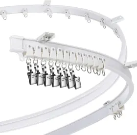 Gr-jetec-202552 Jetec Curved Ceiling Curtain Track Bendable Mount For 3 M/ 9.8 Ft White