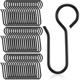 Jetec Gr-jetec-5361 60 Pcs Metal Curtain Track Hooks S Shaped Small Drape Wir