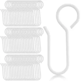 Gr-jetec-6672 Jetec 60 Pcs Metal Curtain Track Hooks S Shaped Small Drape Wire Hook