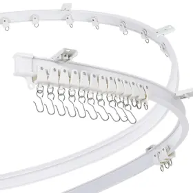Jetec-141312 Jetec Curved Ceiling Curtain Track Bendable Mount For Rail 16.4 Feet White