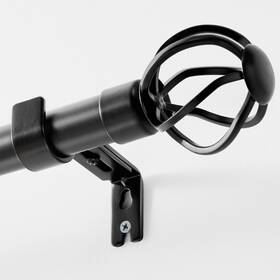 Jinchan 72144 Black Curtain Rods For Windows 72 To 144 72ftft-144ftft 1 Pack