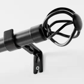 72144 Jinchan Black Curtain Rods For Windows 72 To 144 72ftft-144ftft 1 Pack