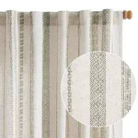 Dmszrp-rpl-5296c01 Jinchan Linen Blend Boho Curtains For Living Room 96 Inch Long Grey Printed