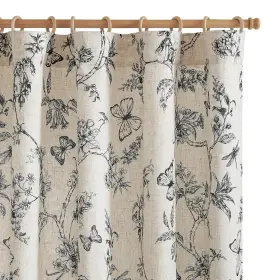 Dymlxrp-5096l08 Jinchan Floral Curtains Lined Linen Blend Curtain For Living Room 96 Inch Len