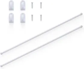 Jcus-tsrd2-c01a Jinchan French Door Curtain Rods No Drill White Cafe Rod 26 - 50 Inch #white