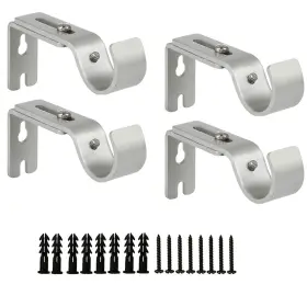 Jing 728062571671 Heavy Duty Adjustable Curtain Rod Brackets Hanging Wall