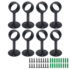 Jiozermi Hjs2021012602 8 Pcs 1 Inch Ceiling Mount Curtain Rod Brackets Heavy Duty Stainless Steel