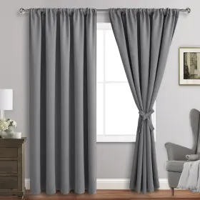 Jzus-edzgb-c2p-6063-03 Jiuzhen Blackout Curtains For Bedroom - 60 Inch Extra Wide Thermal Insulated