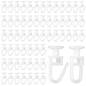 580207 Jjunw 100 Pc Room Ceiling Curtain Pcs Track Hooks Gliders With Mm Head For Rails Set