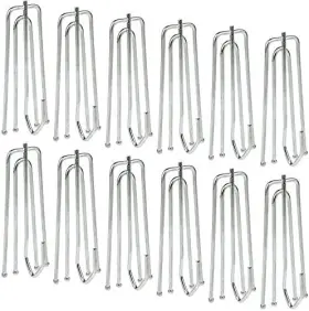Jjyytt 663376702482 50pcs Curtain Drapery Pleat Hooks 4 Prongs Pinch Clips