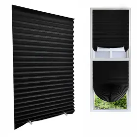 Jlong 470095057608 Cordless Blackout Pleated Fabric Shade Window Shades Blinds Darkening Tempora