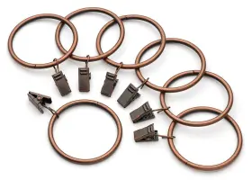 Hd6063 Jocon 707152435420 Pack Of 14 Drapery Curtain Rings With Clips 2.5 Inch Inner Diamete
