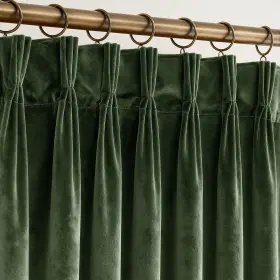 Hlrsz-gll4084 Jolilight Olive Green Pleated Velvet Blackout Curtains 84 Inches Long 2 Panels Set Ther